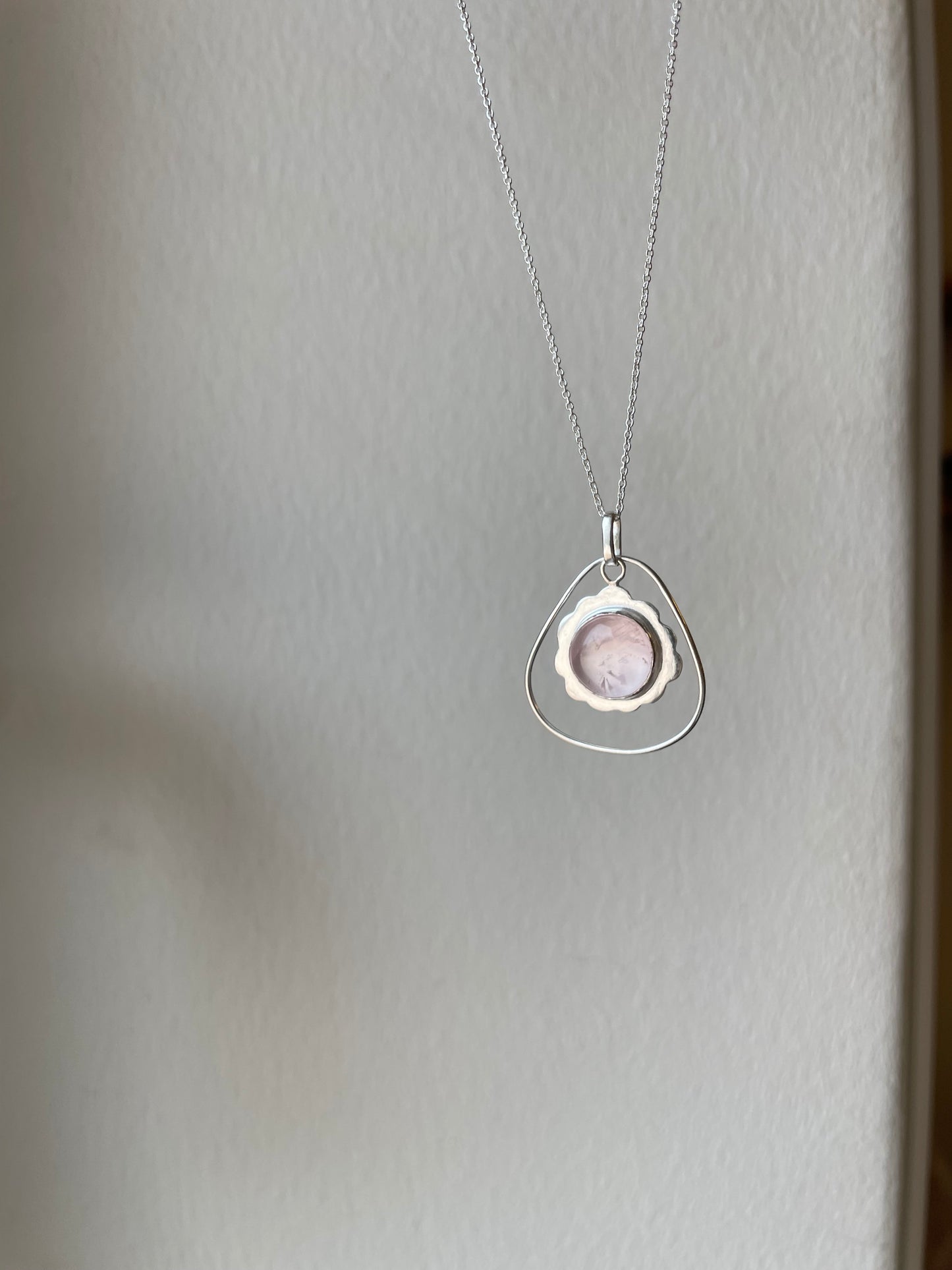 Halsband Hänge rosenkvarts