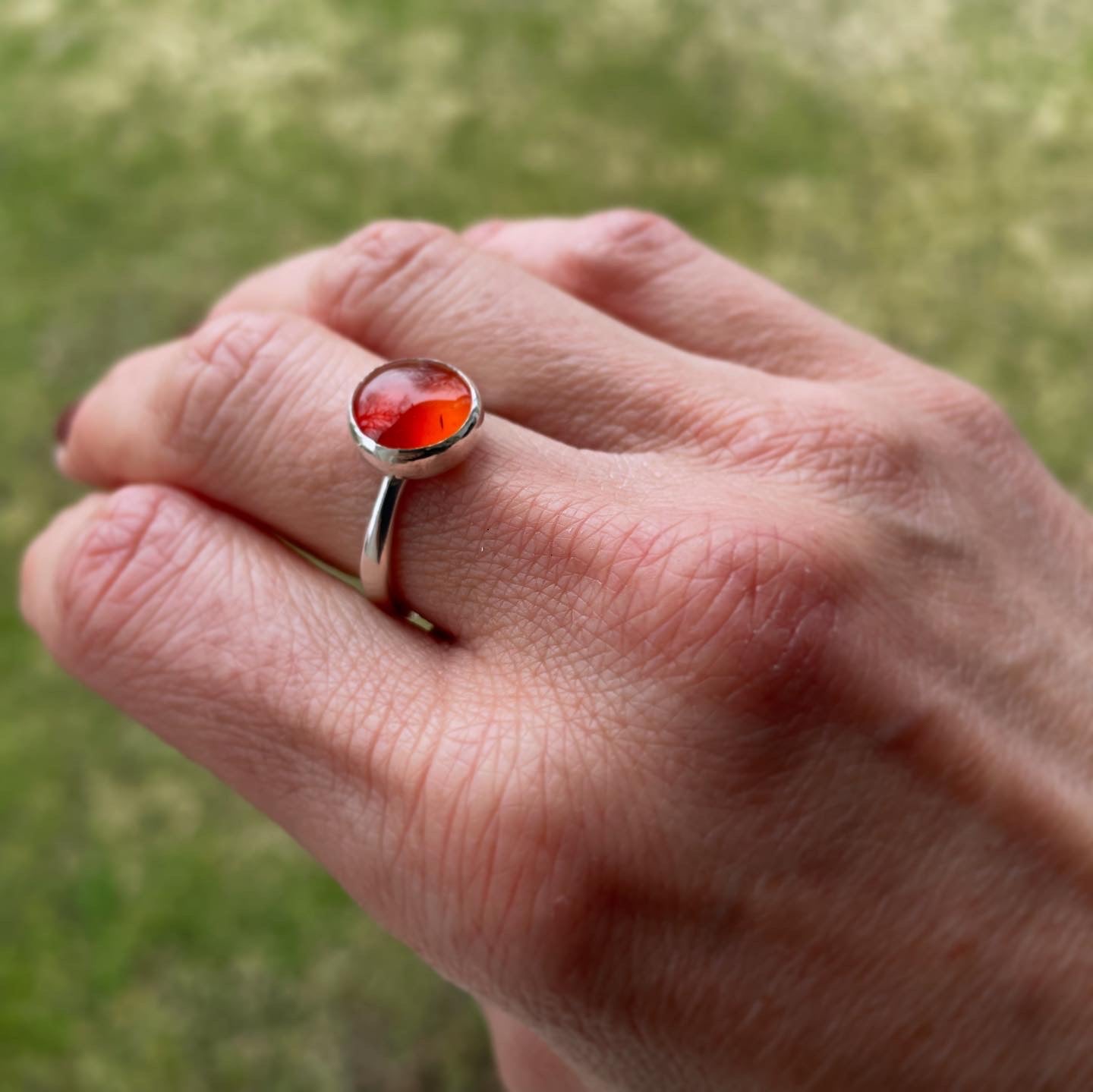 Ring Karneol rund
