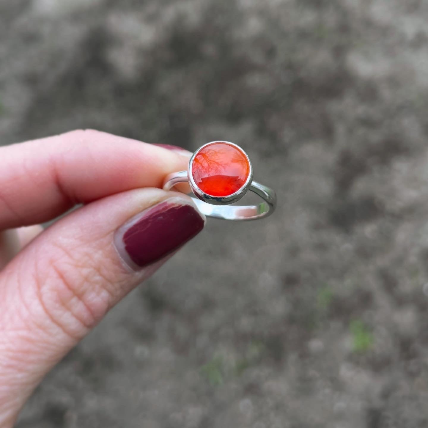 Ring Karneol rund